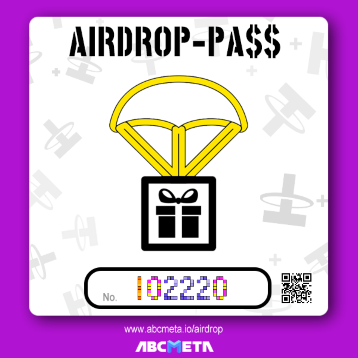Nft AIRDROP-PASS #102220 (worth up to 10,000 USDT)